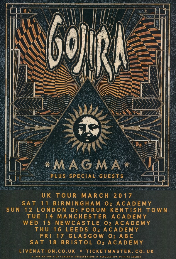 gojira uk tour setlist