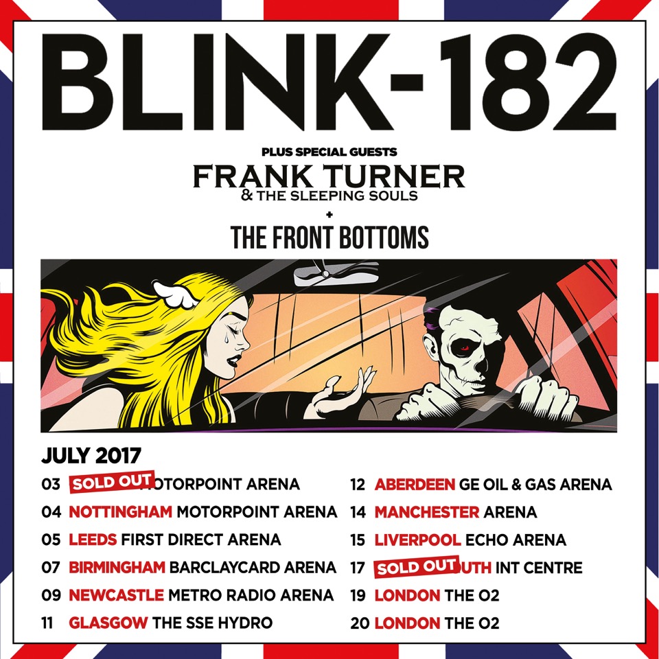 blink 182 tour support act uk