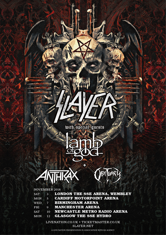 Slayer announce final UK tour
