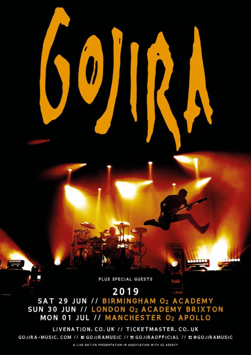 gojira tour uk 2023