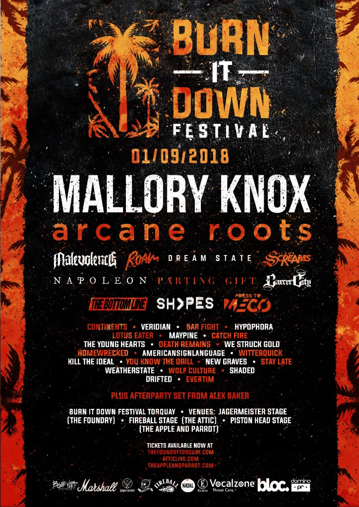 Burn It Down Festival reveals full 2018 lineup and afterparty